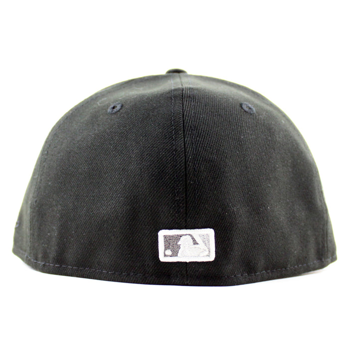 Chicago White Sox Socks Patch New Era Fitted 59Fifty Hat (Black Gray Under Brim)