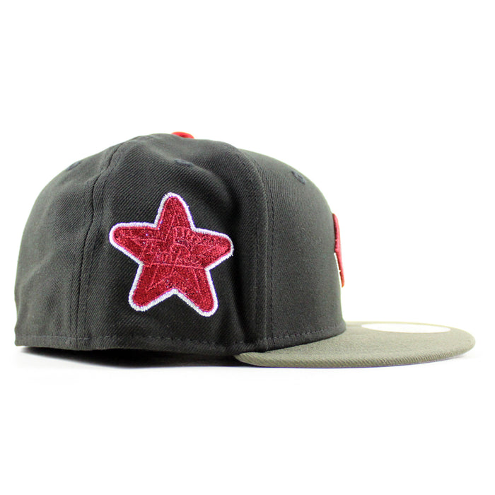 Cincinnati Reds 1960 All Star Game New Era 59Fifty Fitted Hat (Black Olive Green Gray Under Brim)