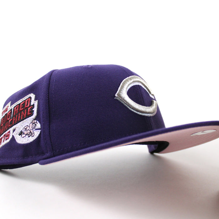 Cincinnati Reds 1975 Big Red Machine New Era 59Fifty Fitted Hat (Purple Pink Under Brim)