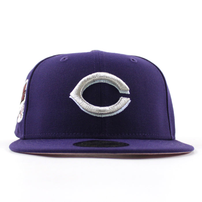 Cincinnati Reds 1975 Big Red Machine New Era 59Fifty Fitted Hat (Purple Pink Under Brim)