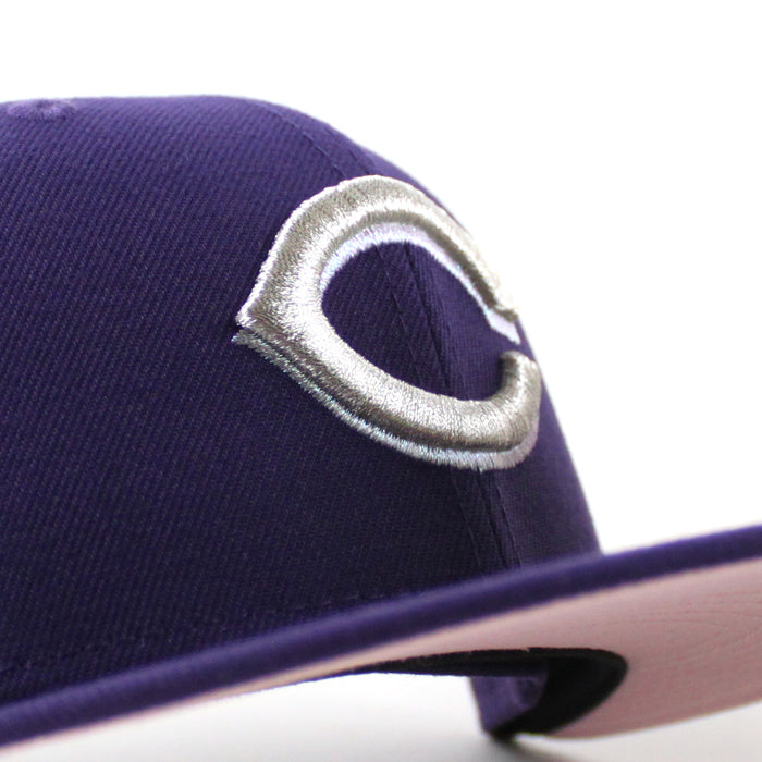 Cincinnati Reds 1975 Big Red Machine New Era 59Fifty Fitted Hat (Purple Pink Under Brim)