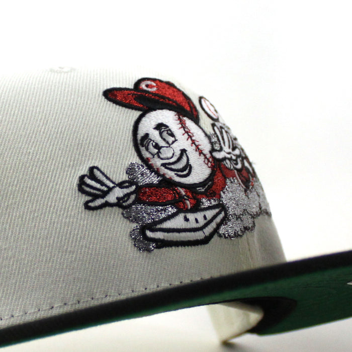 Cincinnati Reds 1988 All Star Game New Era 59Fifty Fitted Hat (Chrome White Black Green Under Brim)