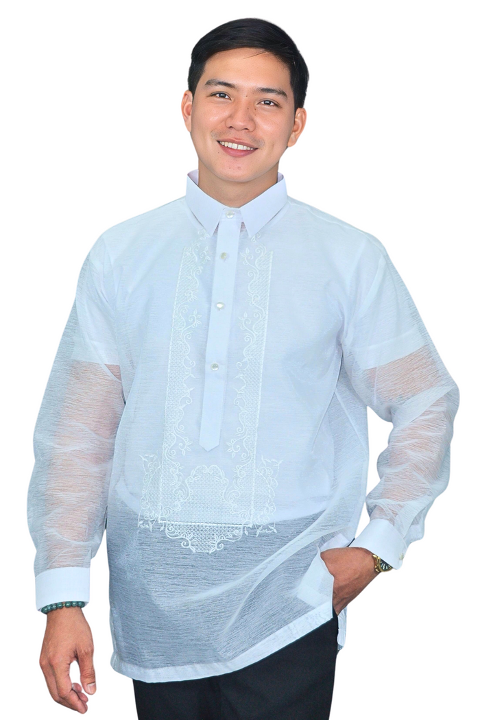Pure White Barong Tagalog