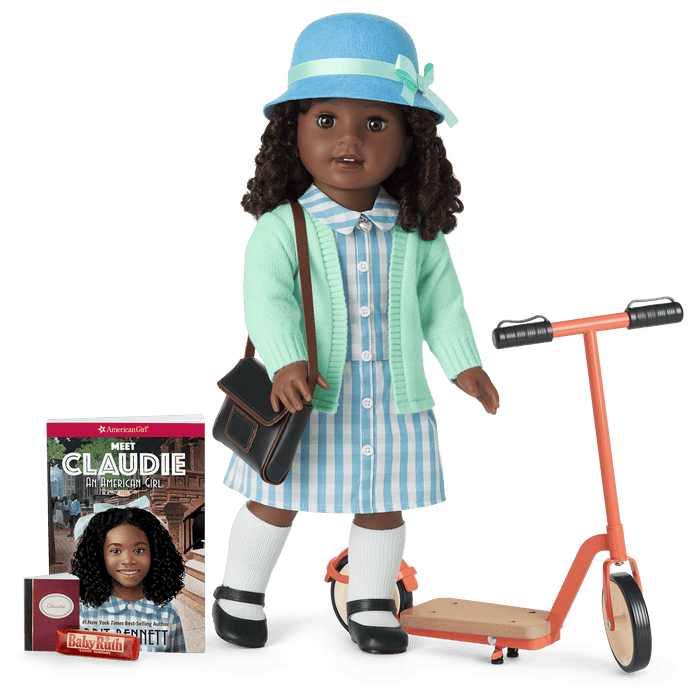 Claudie Wells™ 18-inch Doll, Book, Accessories & Scooter (Historical Characters)
