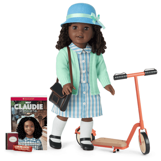 Claudie Wells™ 18-inch Doll, Book, Accessories & Scooter (Historical Characters)