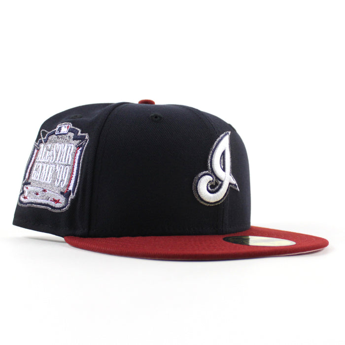 Cleveland Indians 1999 All Star Game New Era 59Fifty Fitted Hat (Navy Red Pink Under Brim)