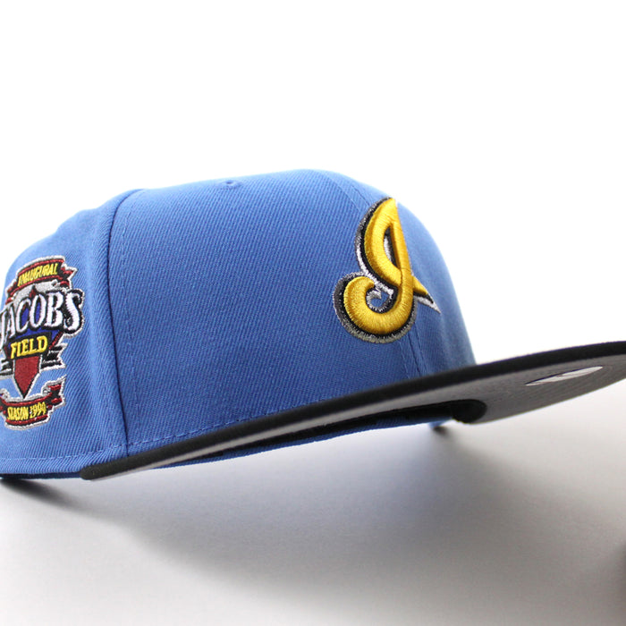 Cleveland Indians Jacobs Field New Era 59Fifty Fitted Hat (Air Force Blue Black Gray Under Brim)