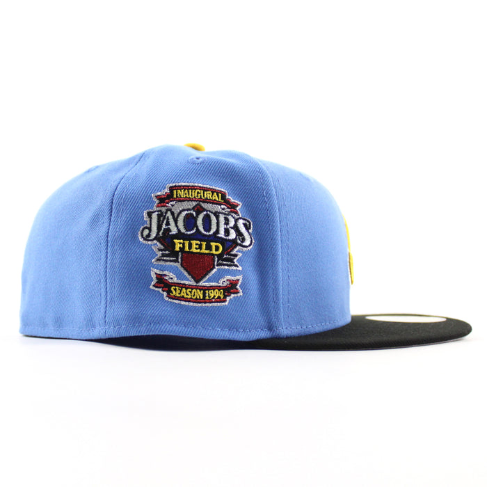 Cleveland Indians Jacobs Field New Era 59Fifty Fitted Hat (Air Force Blue Black Gray Under Brim)