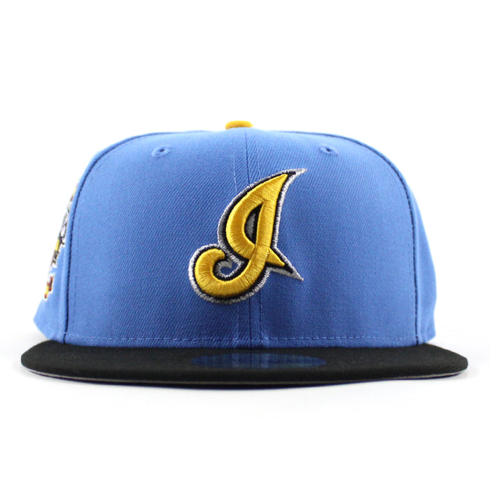 Cleveland Indians Jacobs Field New Era 59Fifty Fitted Hat (Air Force Blue Black Gray Under Brim)