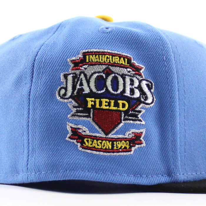 Cleveland Indians Jacobs Field New Era 59Fifty Fitted Hat (Air Force Blue Black Gray Under Brim)