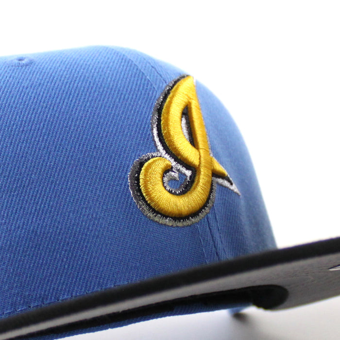 Cleveland Indians Jacobs Field New Era 59Fifty Fitted Hat (Air Force Blue Black Gray Under Brim)