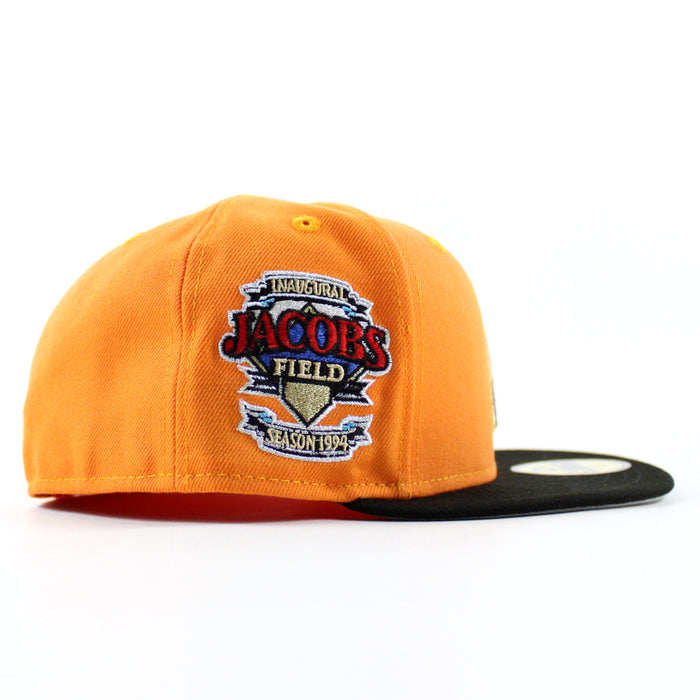 Cleveland Indians Jacobs Field New Era 59Fifty Fitted Hat (Orange Black Gray Under Brim)