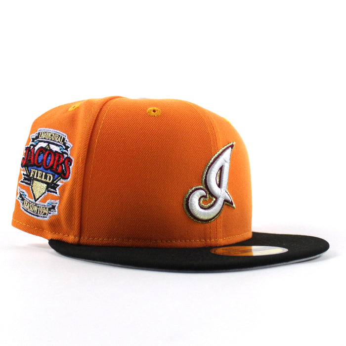 Cleveland Indians Jacobs Field New Era 59Fifty Fitted Hat (Orange Black Gray Under Brim)
