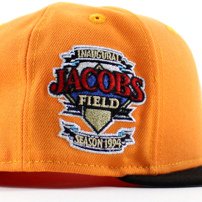 Cleveland Indians Jacobs Field New Era 59Fifty Fitted Hat (Orange Black Gray Under Brim)