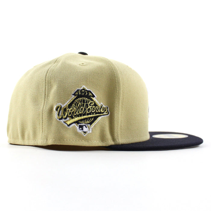 Cleveland Indians Wahoo Primary Logo 1948 Patch New Era 59Fifty Fitted Hat (Vegas Gold Navy Gray Under Brim)
