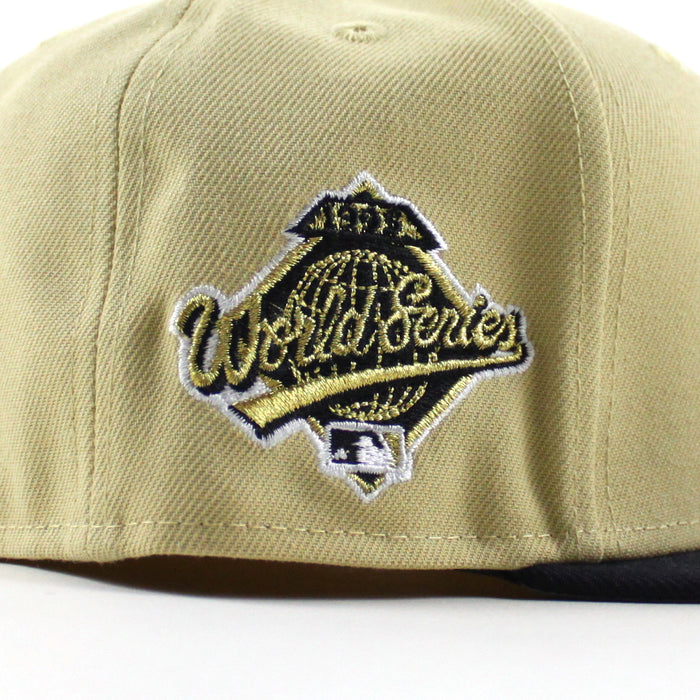 Cleveland Indians Wahoo Primary Logo 1948 Patch New Era 59Fifty Fitted Hat (Vegas Gold Navy Gray Under Brim)