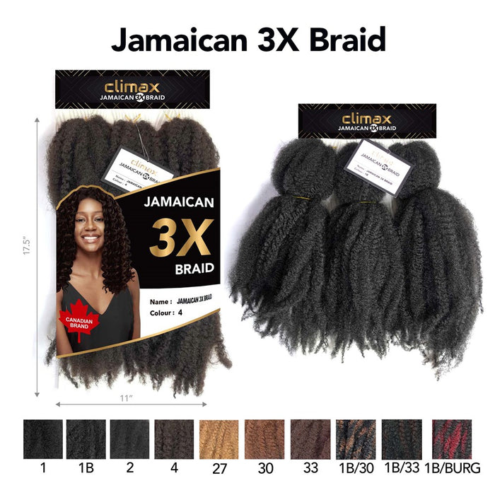 CLIMAX 3X Jamaican Braid⁠ - Afro Kinky Senegalese Twist Hair