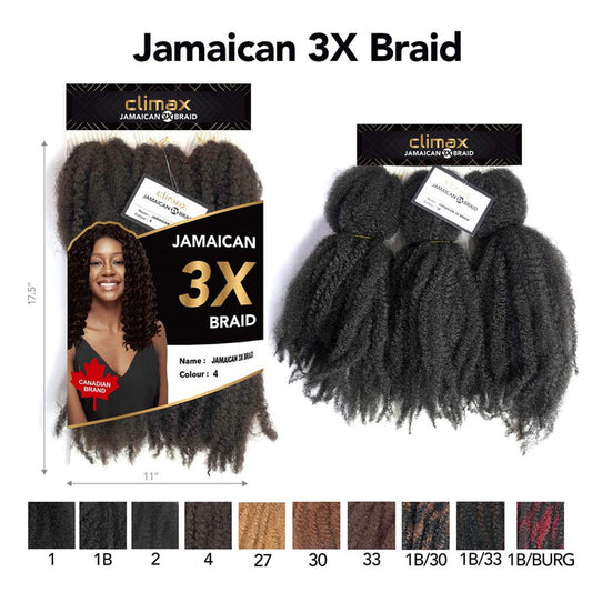 CLIMAX 3X Jamaican Braid⁠ - Afro Kinky Senegalese Twist Hair