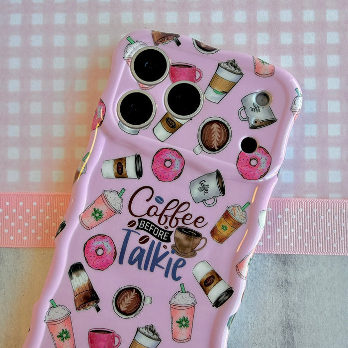 Coffee Before Talkie Wavy Luxe MagSafe Case for iPhone