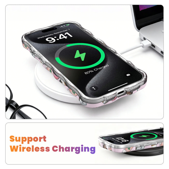 Coffee Before Talkie Wavy Luxe MagSafe Case for iPhone