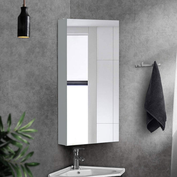 Colin Corner Mirror Cabinet [1 Door 1 Shelf]