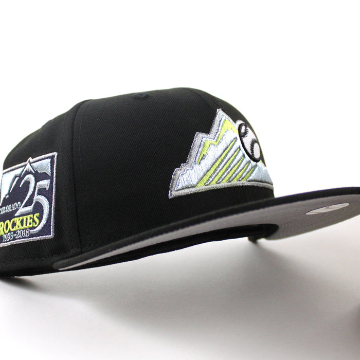 Colorado Rockies 25 Years New Era 59Fifty Fitted Hat (Black Gray Under Brim)