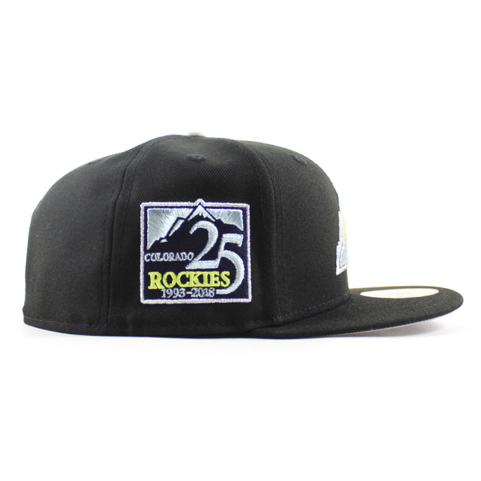 Colorado Rockies 25 Years New Era 59Fifty Fitted Hat (Black Gray Under Brim)