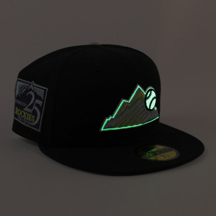 Colorado Rockies 25 Years New Era 59Fifty Fitted Hat (Black Gray Under Brim)
