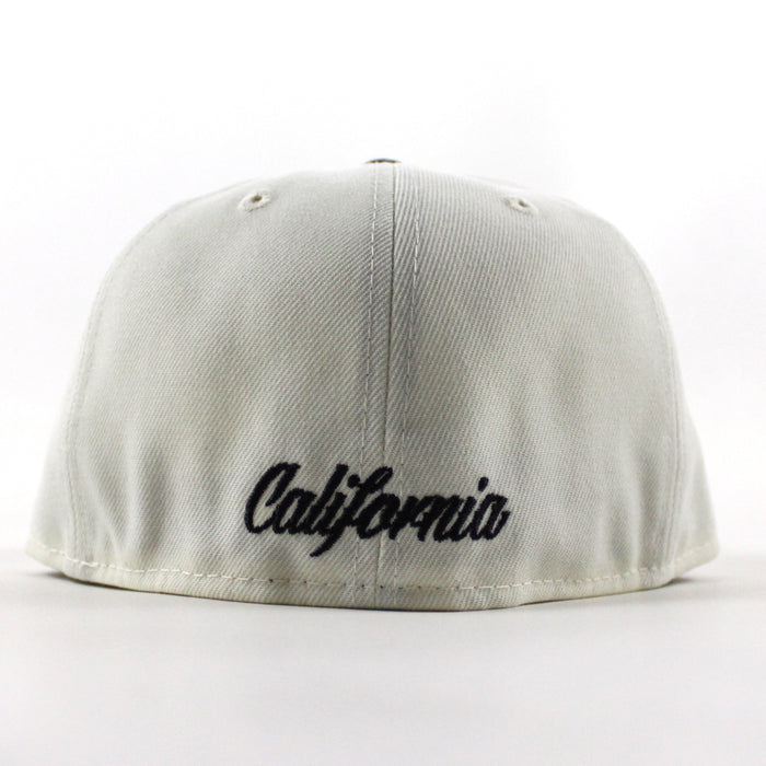 Compton New Era 59fifty Fitted Hat (Chrome White Black Green Under Brim)
