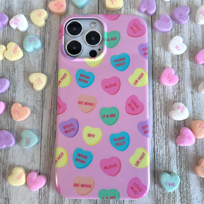 Conversation Hearts Phone Case For iPhone