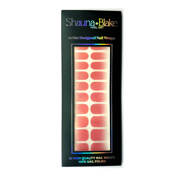 Coral Pink Shifter No Light Gel Nail Wraps (NLG)
