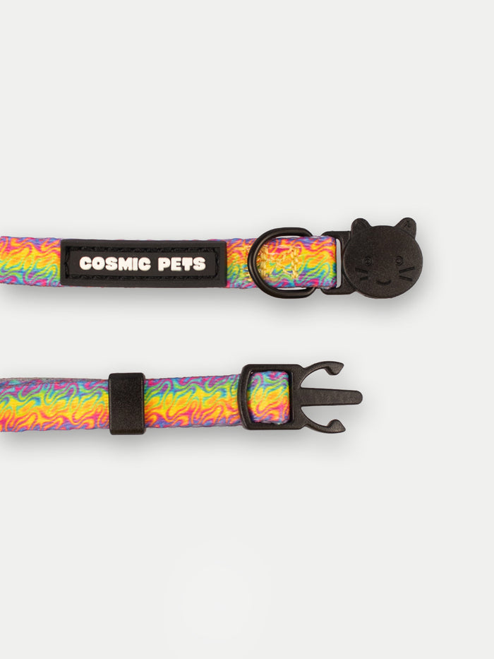 Cosmic Pets Cat Collar | Rainbow Swirl-Image 3
