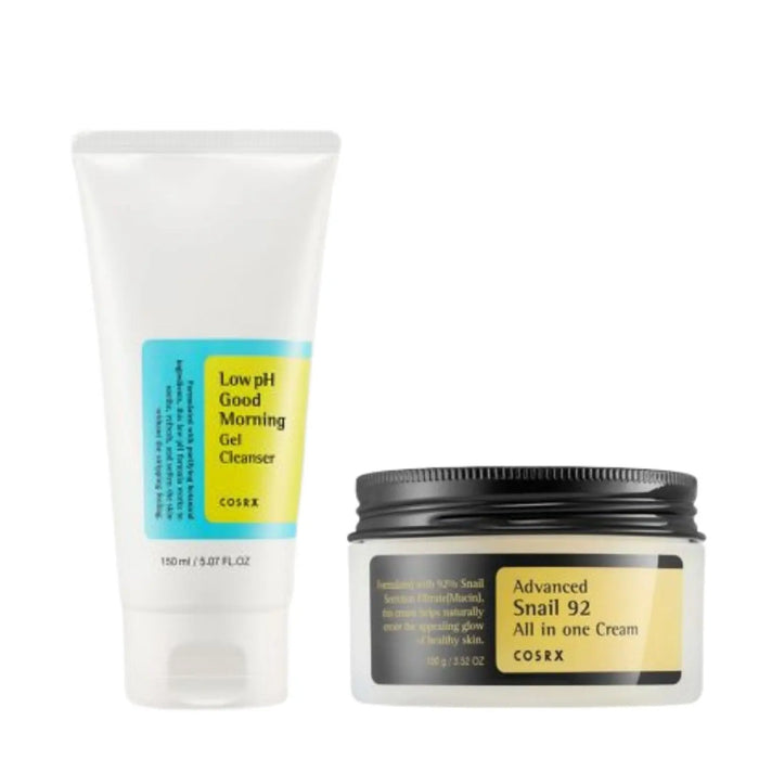 COSRX Low pH Good Morning Gel Cleanser +Advanced Snail 92 All in one Cream 250ml - DOKAN