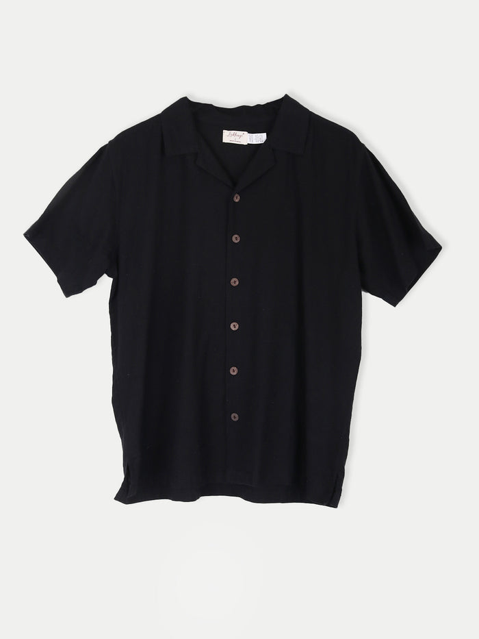 Cotton Camp Shirt | Black-Image 1