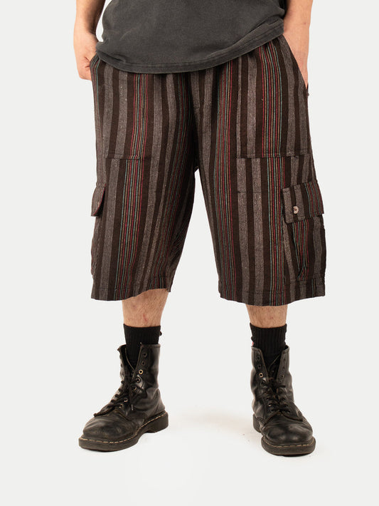 Cotton Cargo Shorts | Black-Image 1