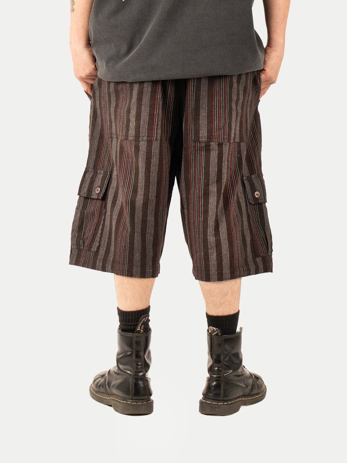 Cotton Cargo Shorts | Black-Image 4