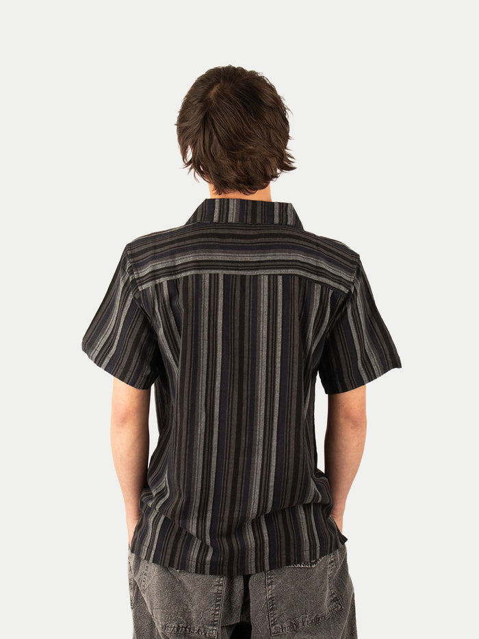 Cotton Homespun Camp Shirt | Charcoal-Image 3