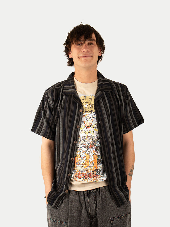Cotton Homespun Camp Shirt | Charcoal-Image 4