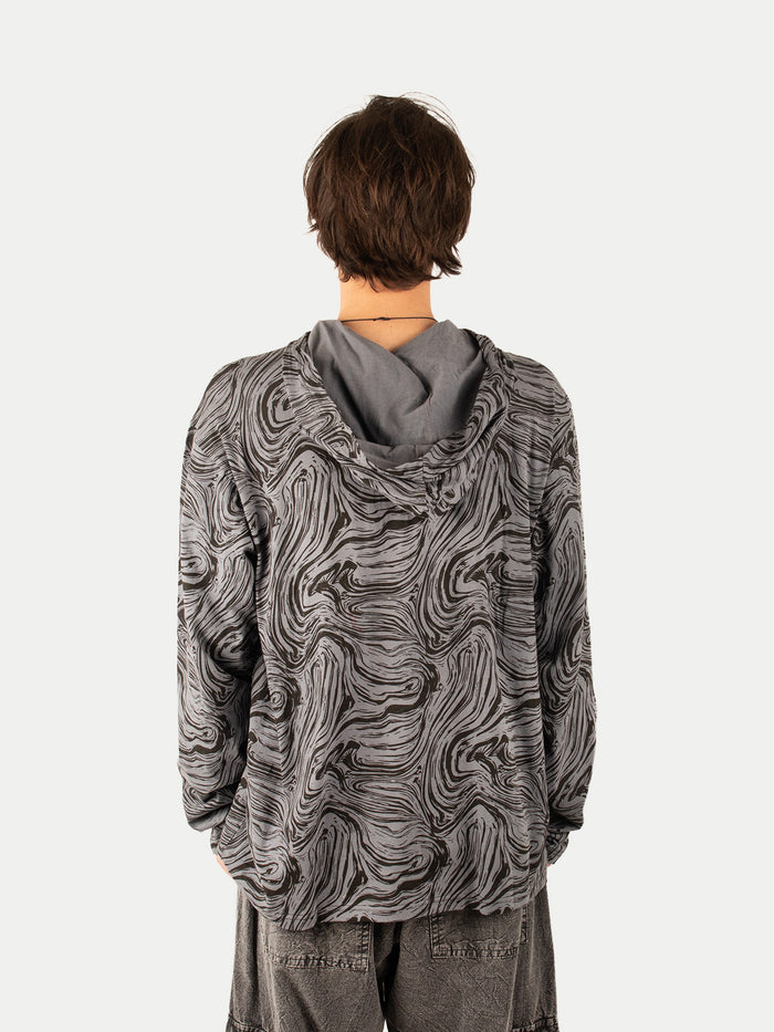 Cotton Mushroom Pullover Hoody | Black-Image 5