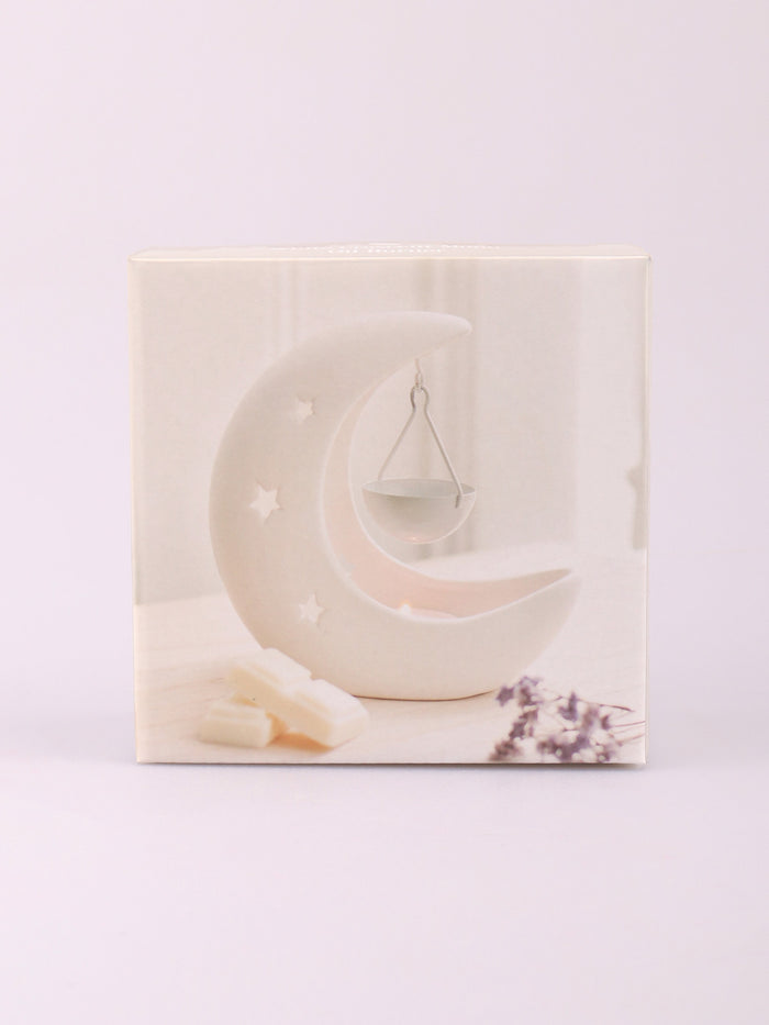 Crescent Moon Hanging Oil Burner | White-Image 3