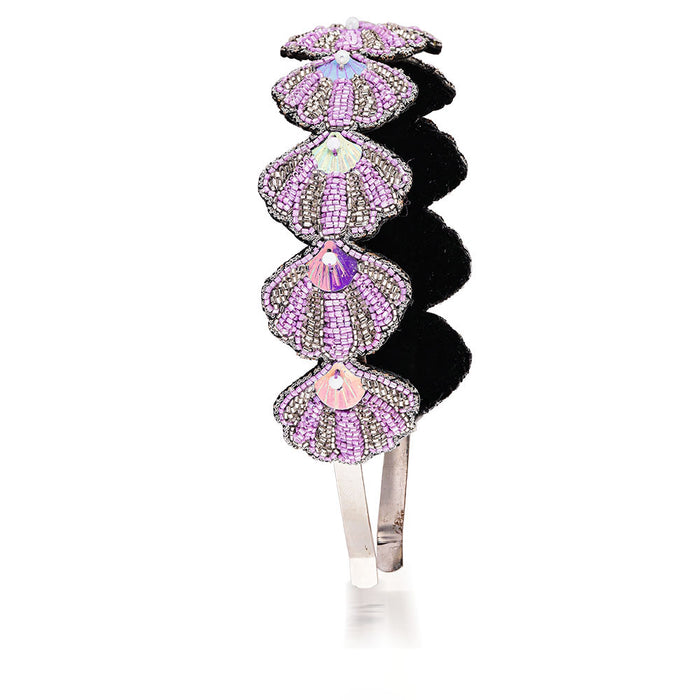 Crystal Shell Headband - Lilac