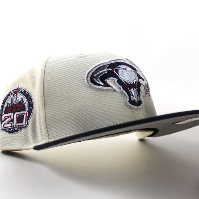 Dallas Stars 20 years New Era 59Fifty Fitted Hat (Chrome White Navy Gray Under Brim)