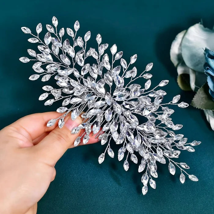 Elegant Crystal Bridal Hair Comb – Modern Wedding Hair Accessory