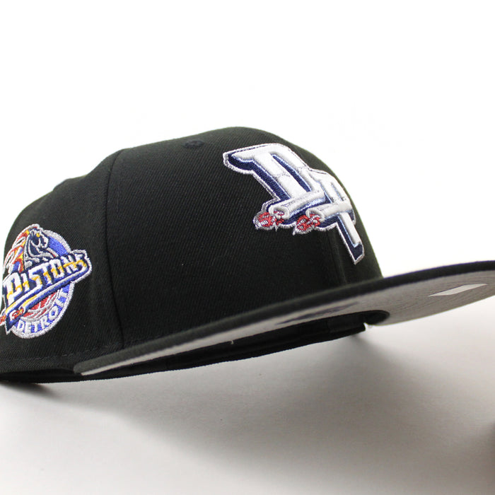 Detroit Pistons Pistons Patch New Era 59Fifty Fitted Hat (Black Gray Under Brim)