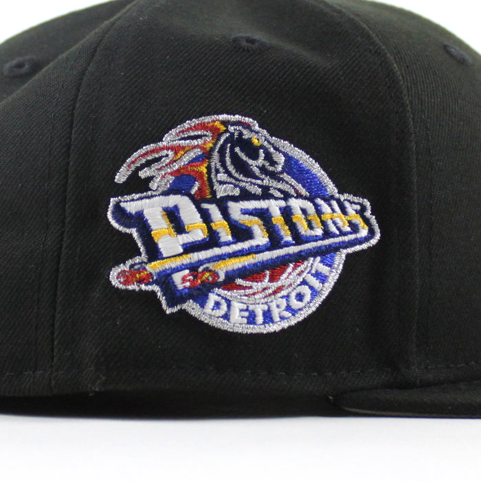 Detroit Pistons Pistons Patch New Era 59Fifty Fitted Hat (Black Gray Under Brim)