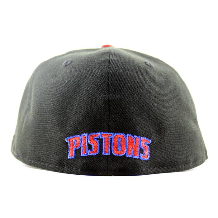 Detroit Pistons Pistons Patch New Era 59Fifty Fitted Hat (Black Gray Under Brim)
