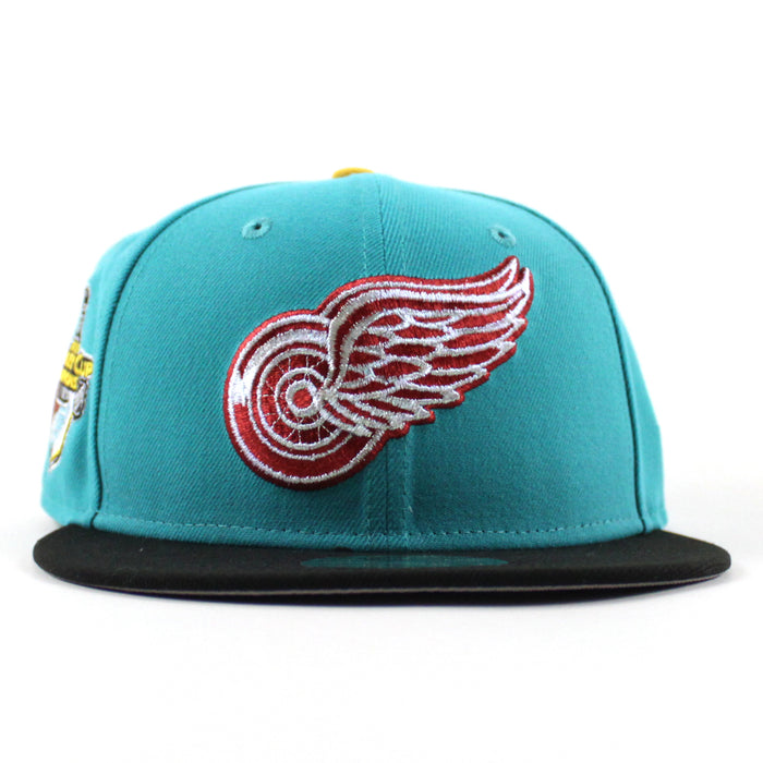 Detroit Red Wings 2008 Stanley Cup New Era 59Fifty Fitted Hat (Teal Black Gray Under brim)