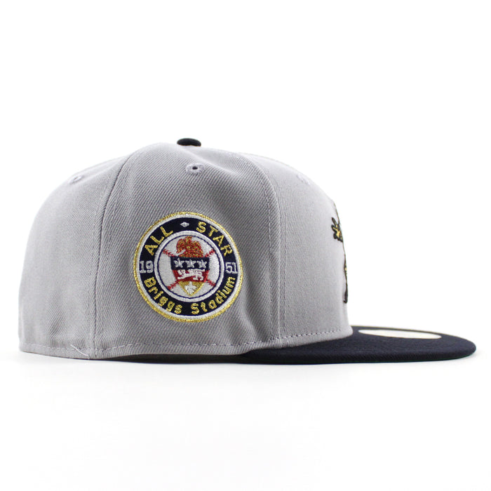 Detroit Tigers 1951 All Star Game New Era 59Fifty Fitted Hat (Gray Navy Green Under Brim)