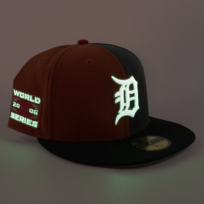 Detroit Tigers 2006 World Series New Era 59Fifty Fitted Hat (Rust Orange Graphite Gray Black Gray Under Brim)