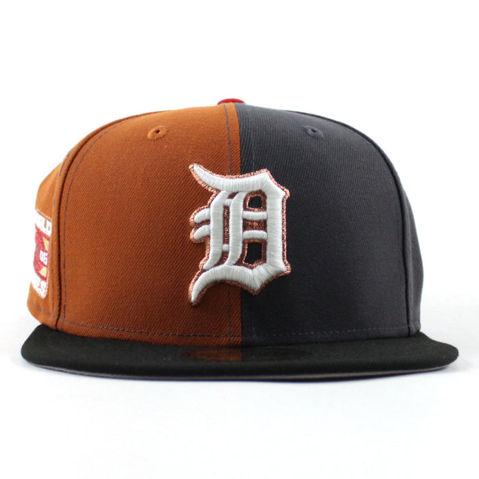 Detroit Tigers 2006 World Series New Era 59Fifty Fitted Hat (Rust Orange Graphite Gray Black Gray Under Brim)